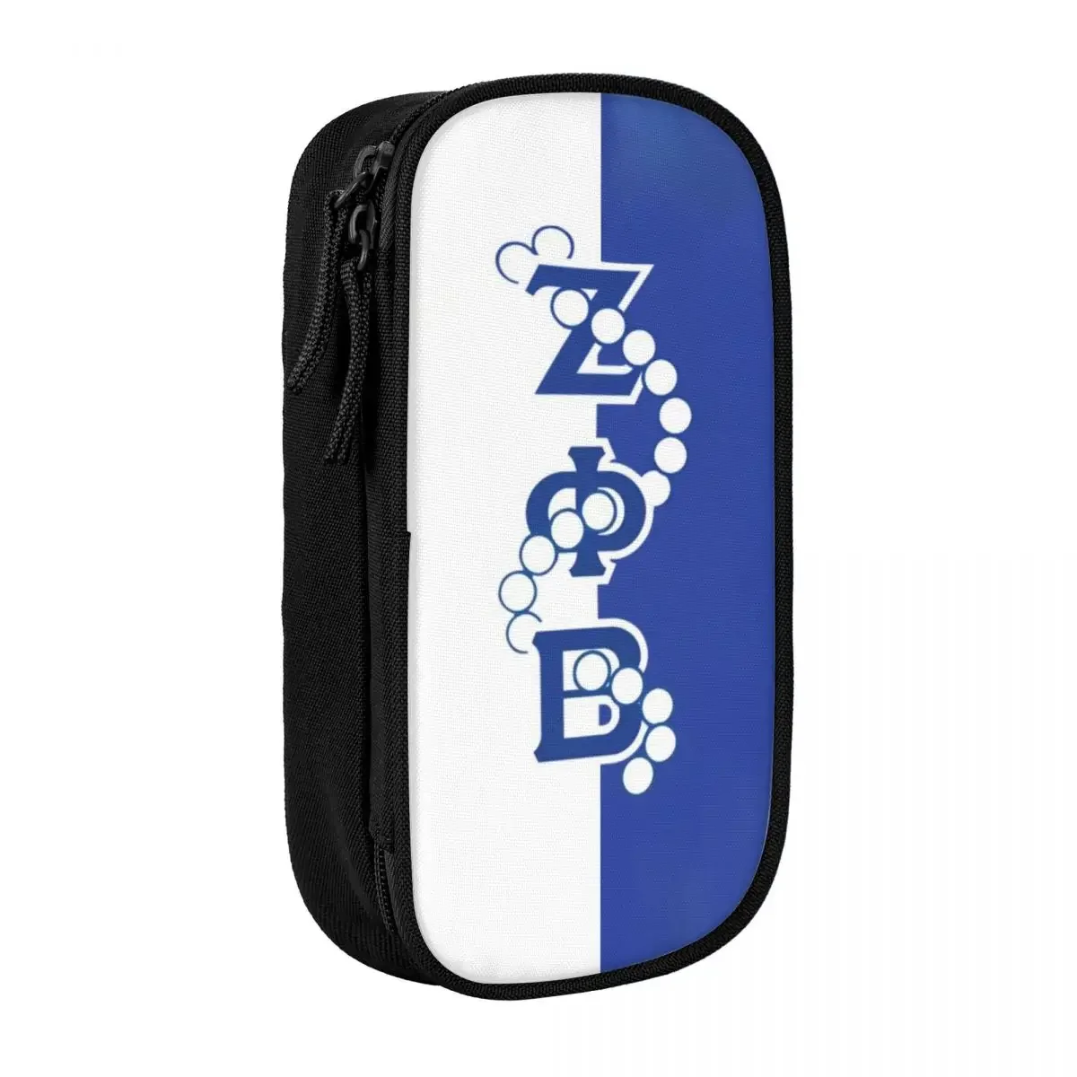 Cute Zeta Phi Beta Logo Pencil Cases for Girls Boys Custom ZOB Sorority Large Capacity Pen Box Bag Stationery