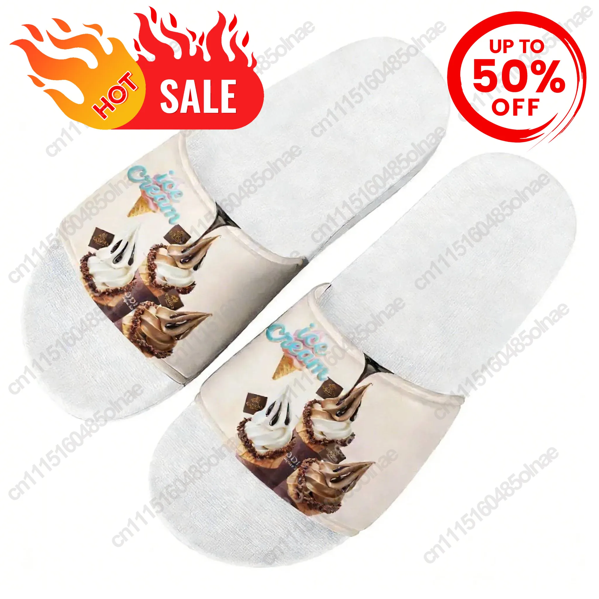 Custom Ice Cream Sandals Summer Slippers For Adults Indoor Outdoor Beach Pool Water Shoes