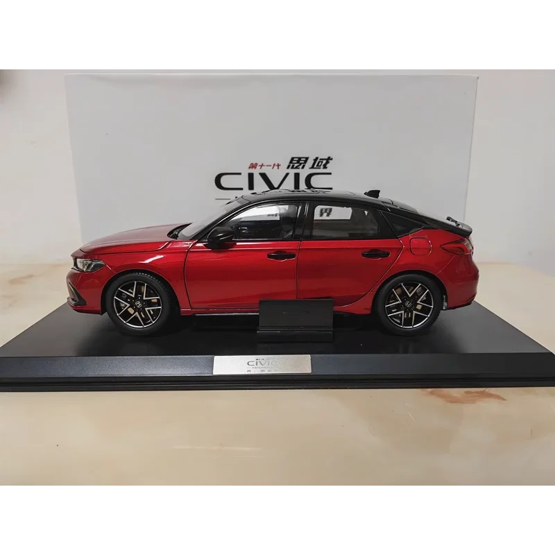 Diecast 1:18 Scale Original Dongfeng HONDA CIVIC 2023 Sport Alloy Car Model Collectible Toy Gift Souvenir Display Ornament