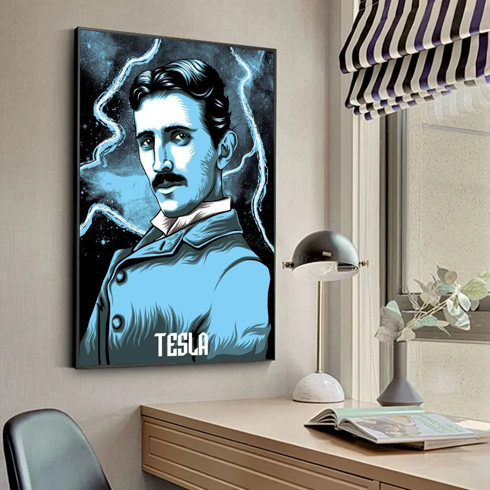 1pc Nikola Tesla Mechanical Engineers Poster HD Posters Home Room Bar Cafe Decor Art Wall Painting Picture