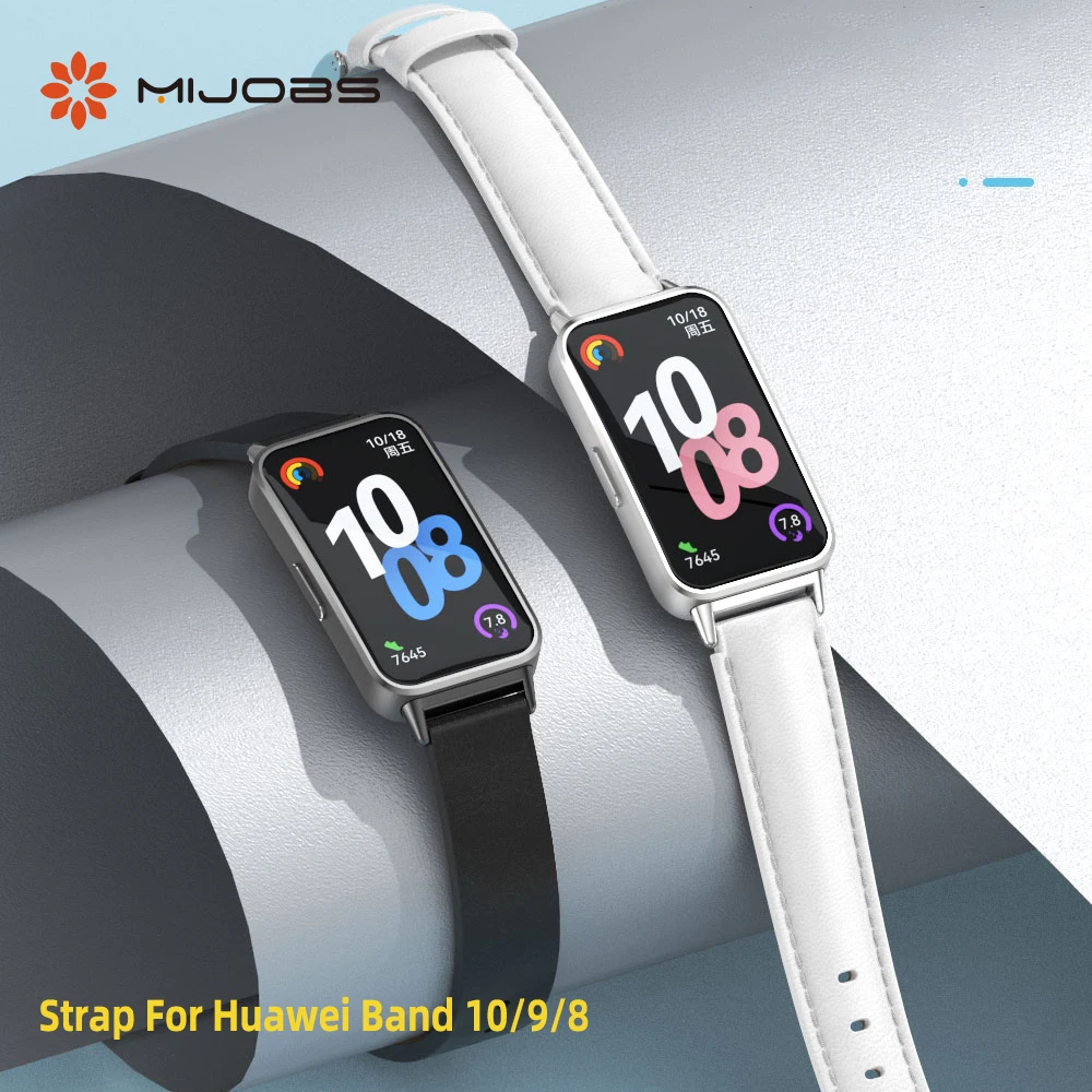 

For Huawei Band 10 Strap For Huawei Band 9 8 Watch Band Soft Leather Wrist Strap For Huawei Band 8 Smart Bracelet Repalcement