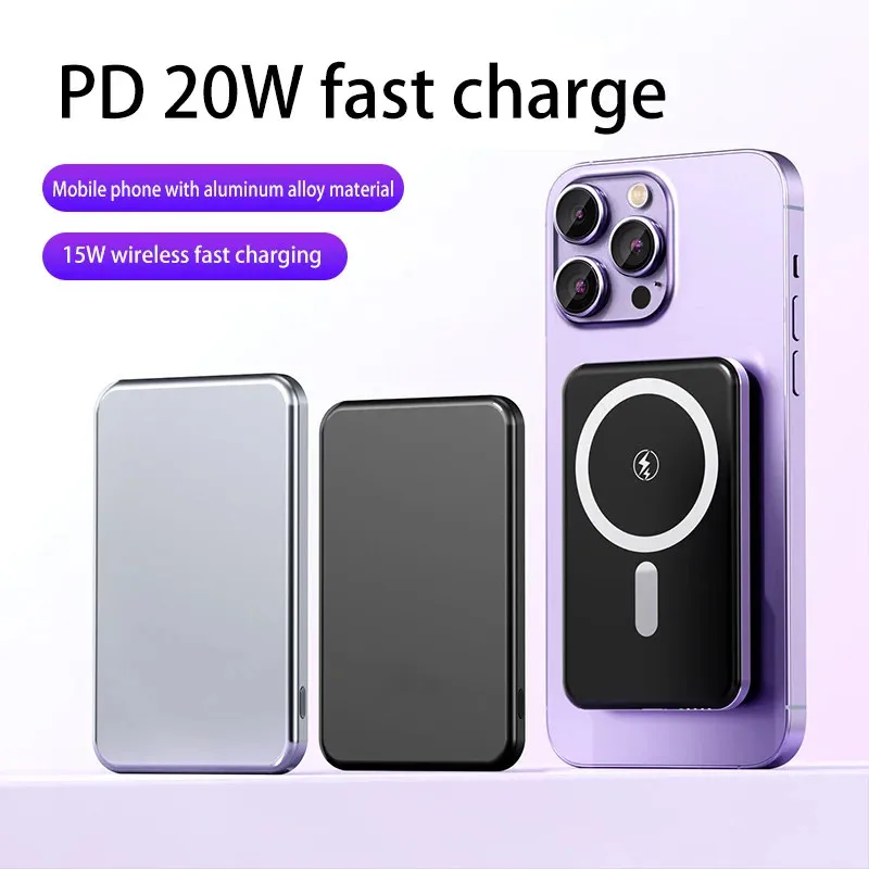 Mini Magnetic Powerbank For Samsung Xiaomi iphone External Battery Portable Wireless Charger Auxiliary Backup Battery Power Bank