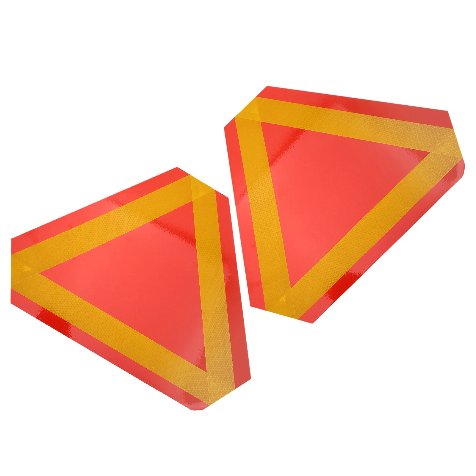 2Pcs Triangle Reflectors Warning Sign High Visibility Reflective Aluminum for Slow Moving Farm Tractors and Horse Drawn Carts