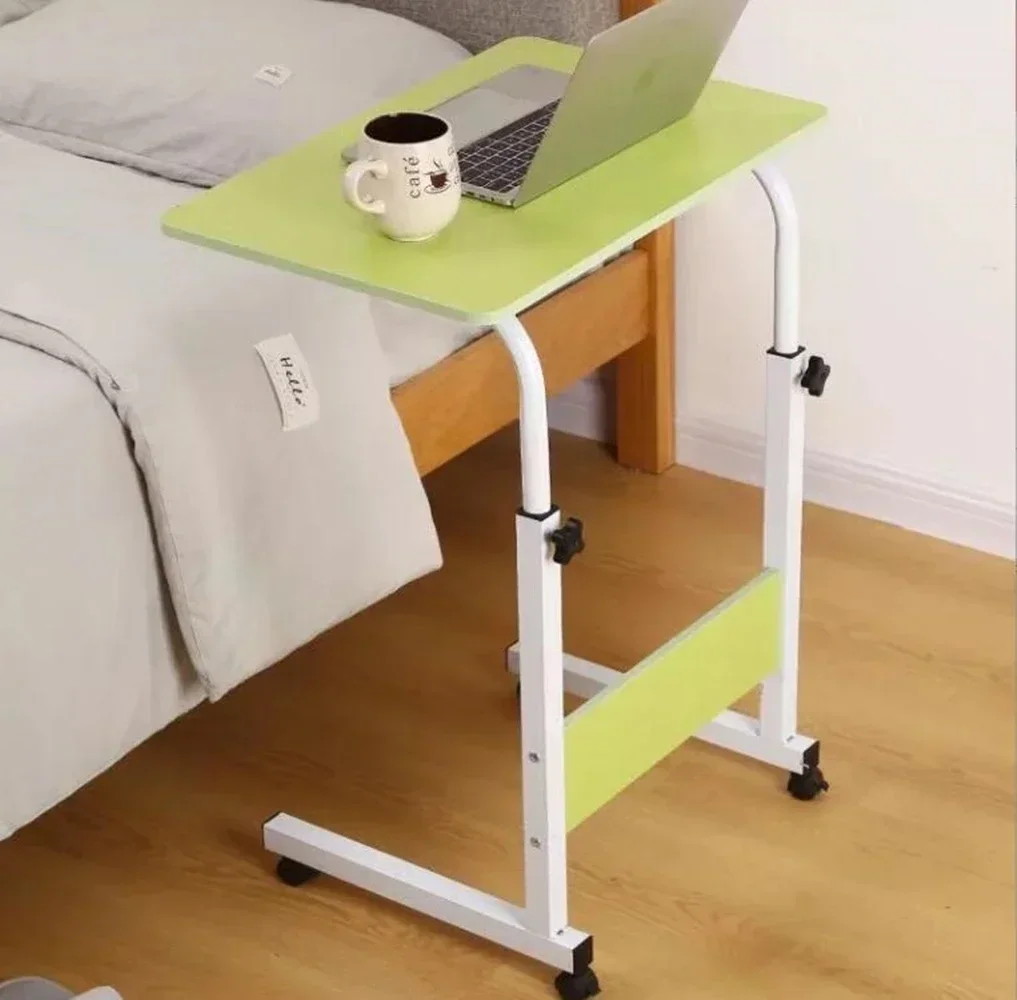 Portable Adjustable Desktop Computer Table Turning Table For PC Bed Can Be Lifted Desk With Wheel, Hand End Table For Sofa
