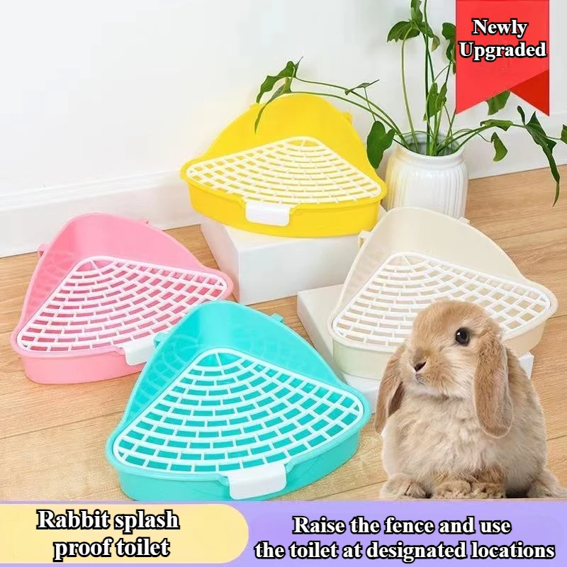 Newly Upgraded High-capacity Non Card Urine Triangle Toilet Mini Urine Basin for Small Pets Dragon Cat Rabbit Toilet Feces Basin