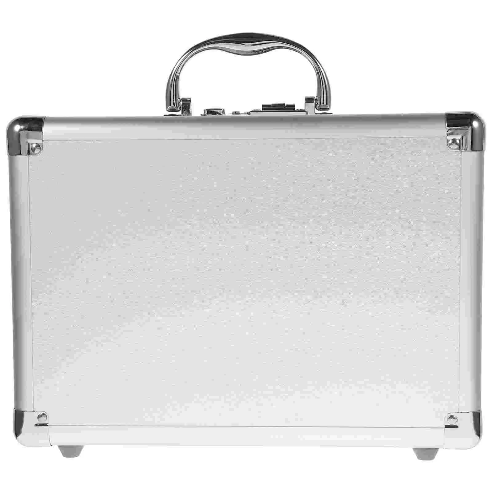 Aluminum Alloy Briefcase Portable Workstation Metal Case for Men Small Tool Box Reinforced Frame Storage Container