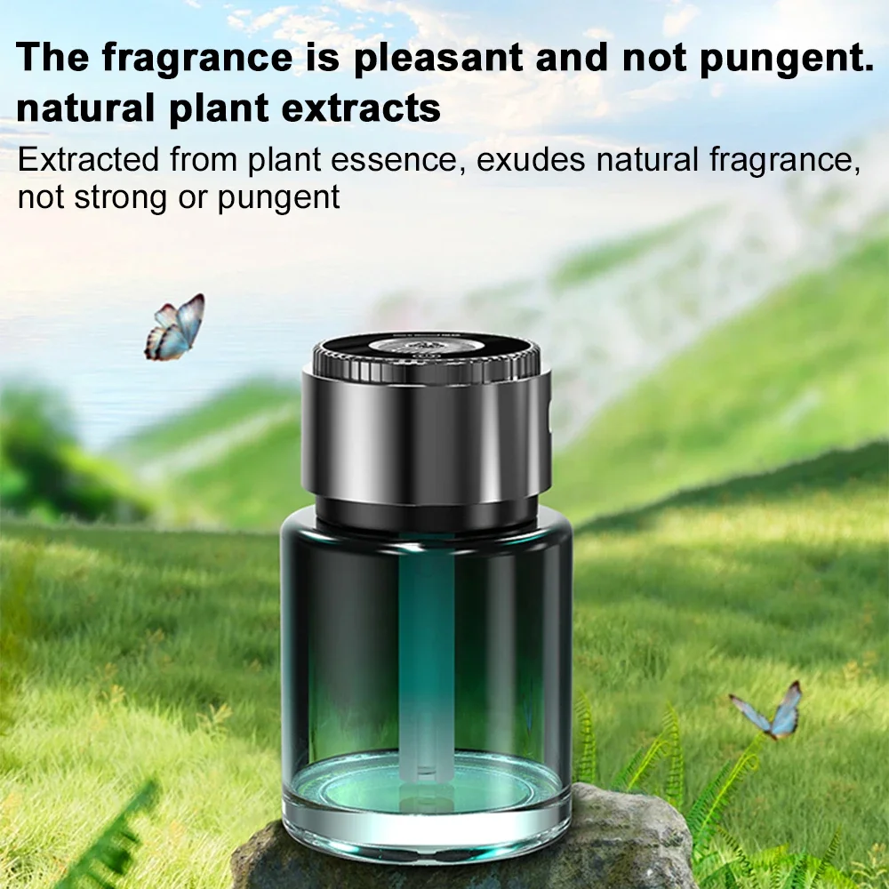 

Rechargeable 160ml large-capacity glass car aromatherapy diffuser with car start-stop long-lasting fragrance spray car aromather