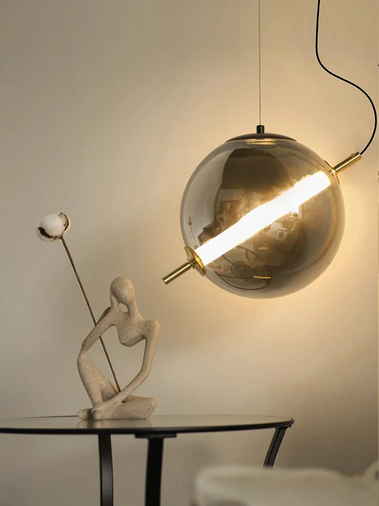 

Nordic Creative Glass Bubble Ball Pendant Lamp Simple Living Room Children's Bedroom Shop Hanging Lamp lighting fixtures