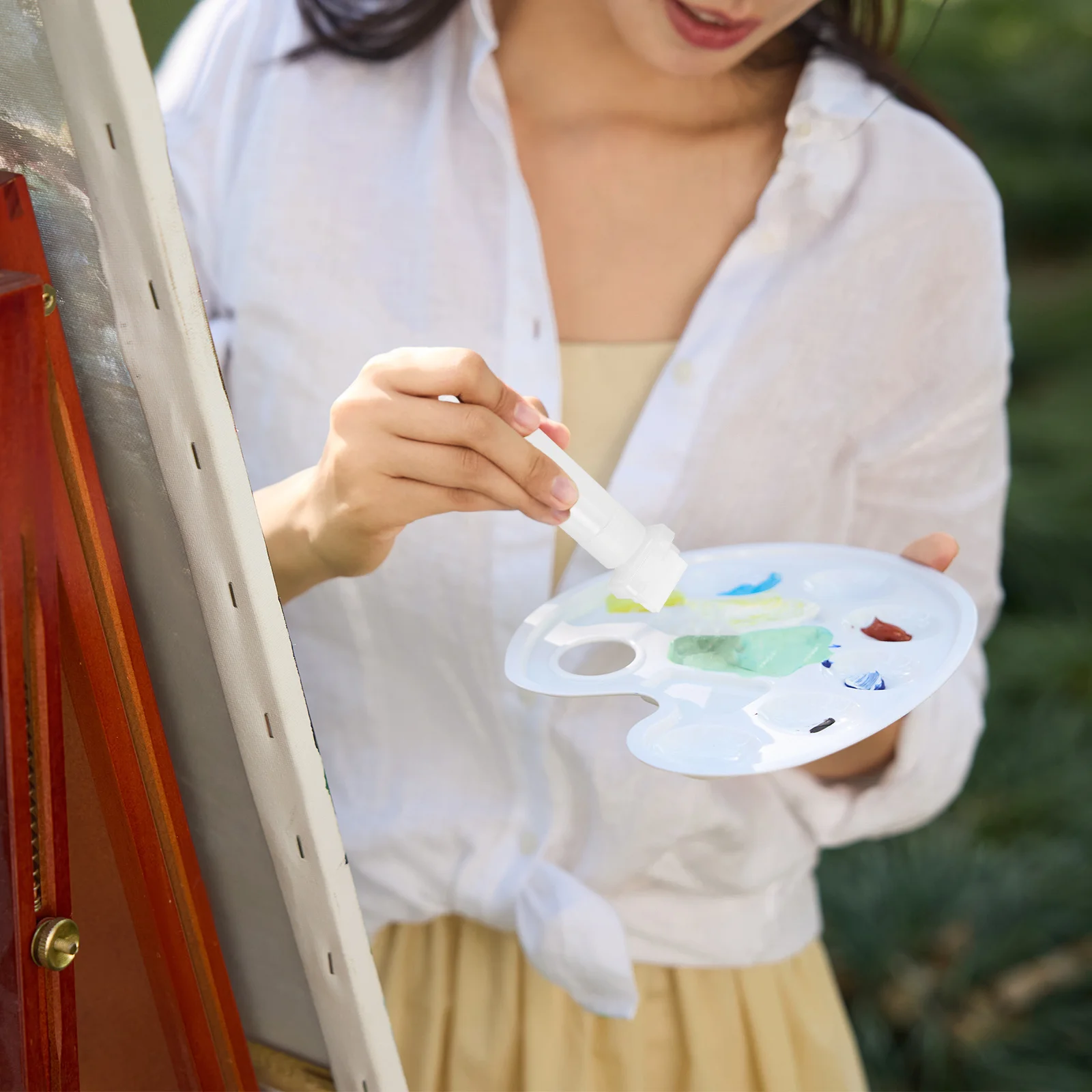 White Fillable Acrylic Paint Pen 30Mm Flat Head Refillable Markers for Ceramic Art Projects and Graffiti