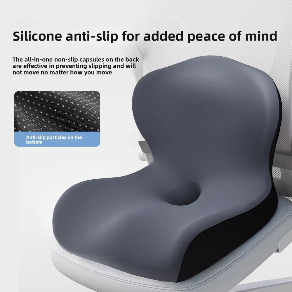 كرسي كسول من إسفنج الذاكرة للاستخدام في المكتب والنوم مع وسادة دعم خلفية مدمجة ومقعد مريح للطلاب والكبار