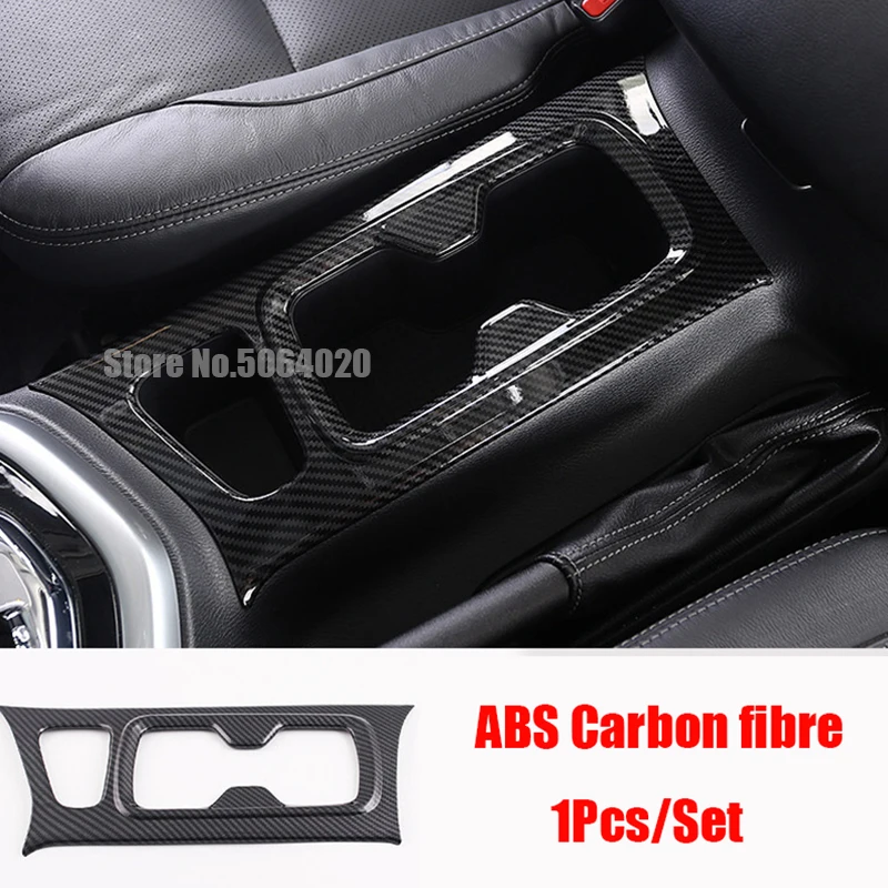 

ABS Carbon fibre Car Front water cup frame decoration strip Cover Trim For Nissan Navara NP300 2017 2018 2019 accessories 1pcs