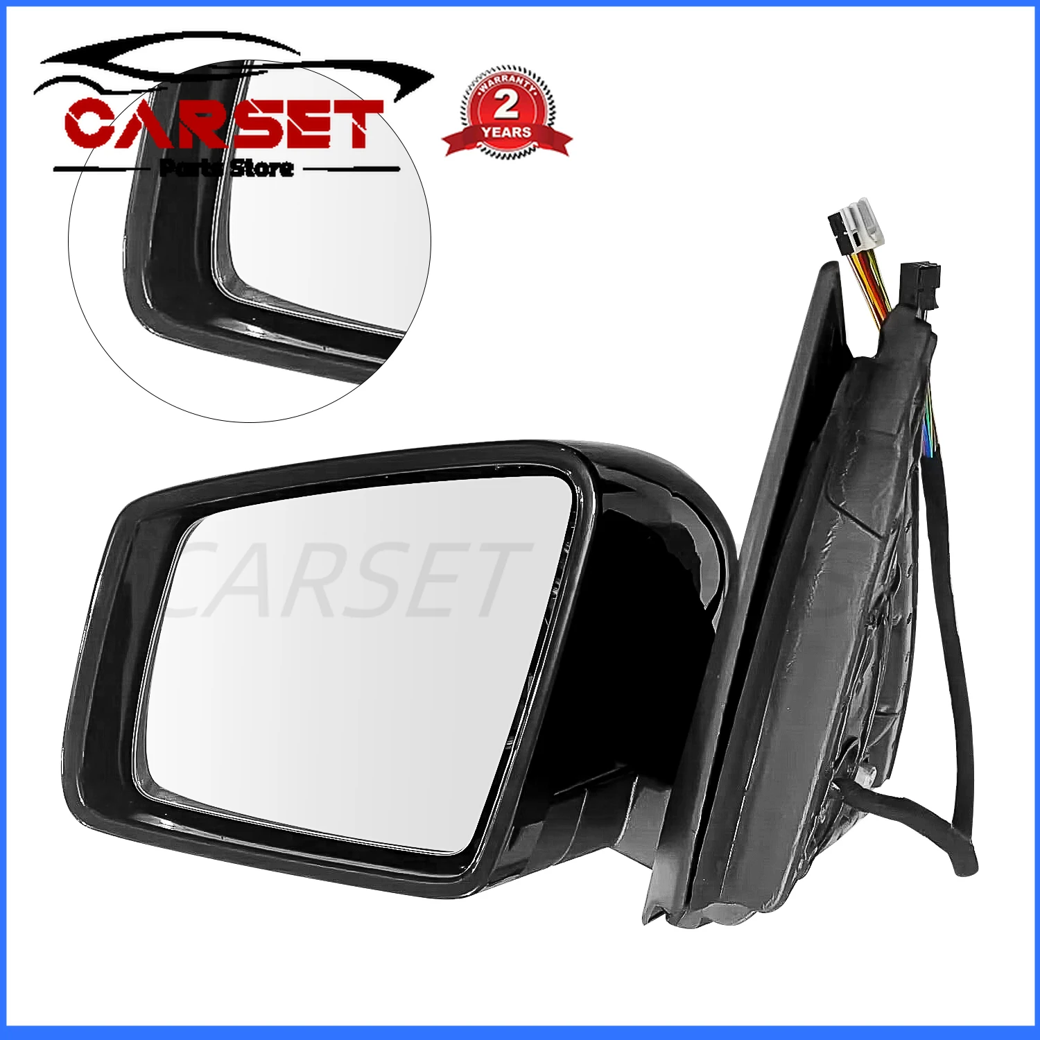 Black/White Rearview Mirror Left Right for Mercedes-Benz GLE W166 GLS X166,GL X166 2012-2019 1668100893 1668100793 1668100893