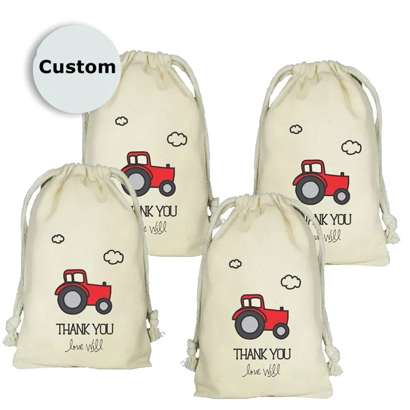 

20PCS Tractor Favor Bags, Tractor Personalized Favor Bags, Tractor Party Theme, Farm Party, Cowboy, Country Kid Party