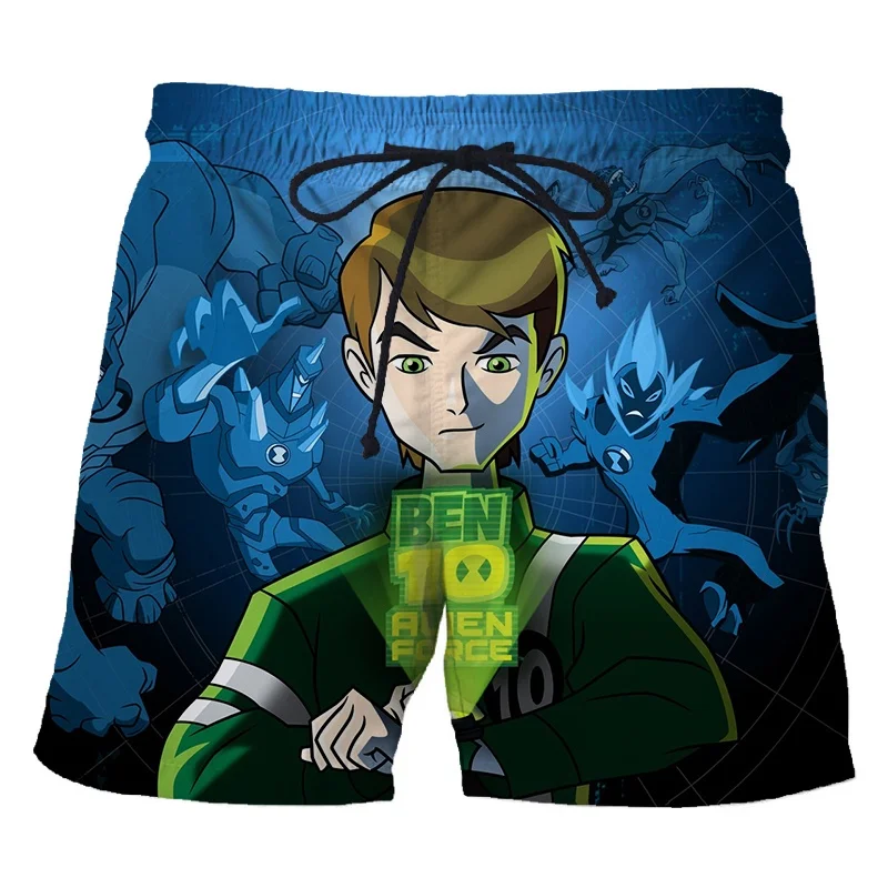 Summer Trend New Hot Sale Harajuku Style Ben 10 3d Printing Boy's Fashion Shorts Breathable Casual Beach Shorts