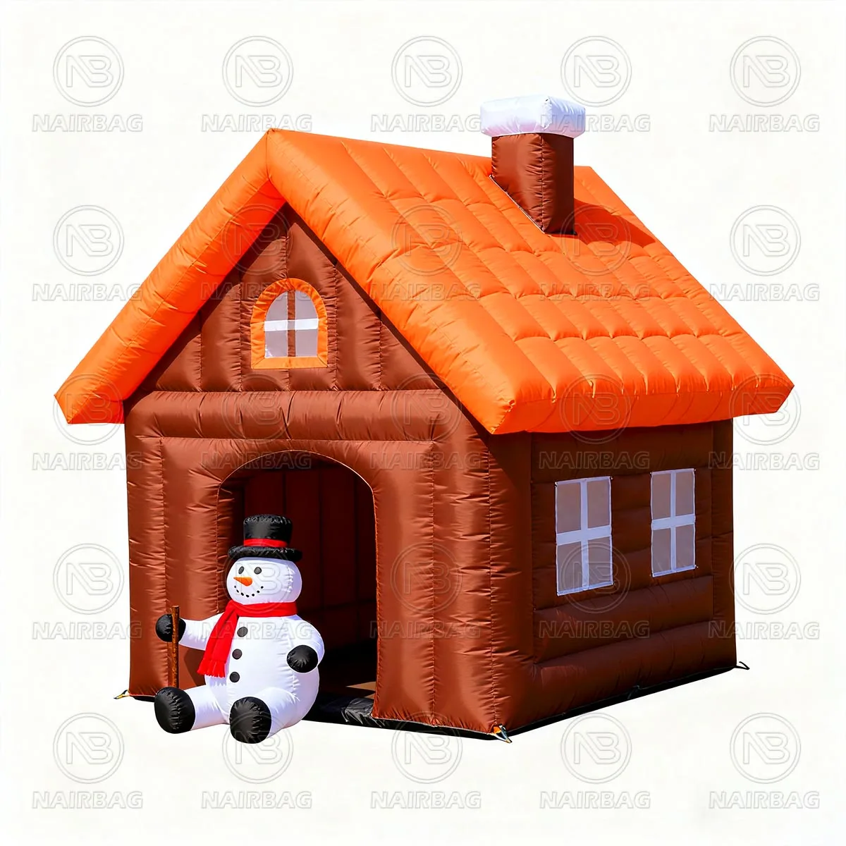 Novo design inflável santa grotto natal tenda inflável casa para decoração ao ar livre casa de gelo tenda de neve