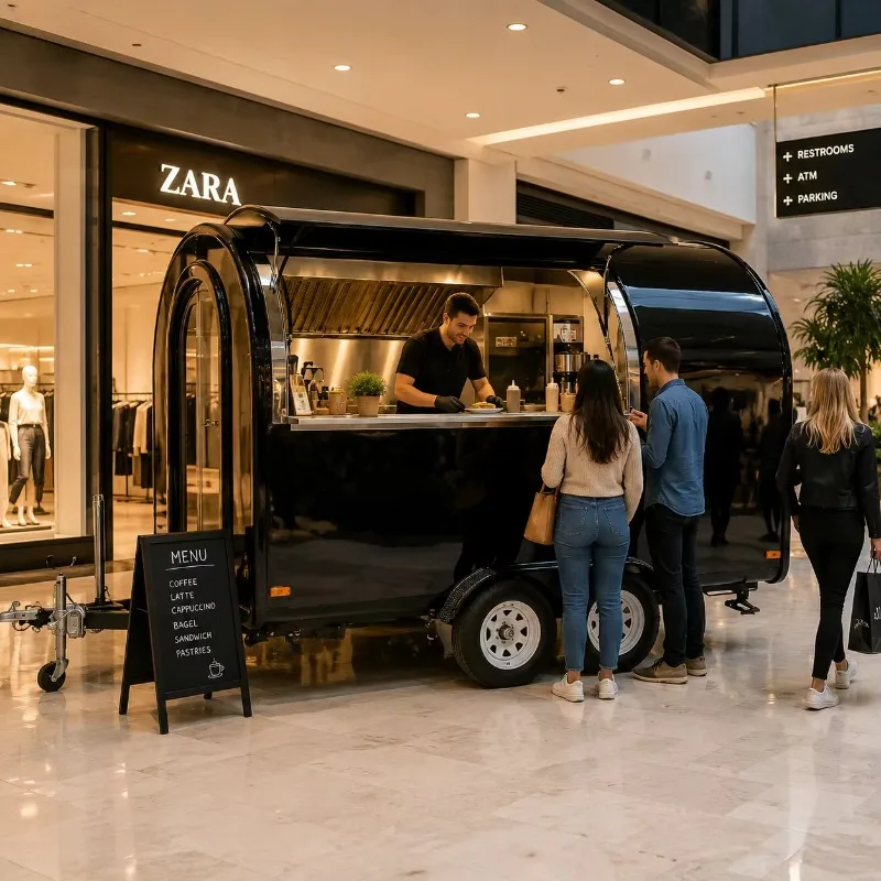 Bus‑Style Mobile Food Trailer With Full Kitchen, For Fries & Ice‑Cream Street Vending Truck