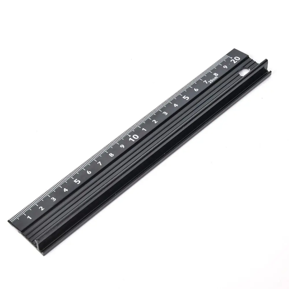 

Aluminum Alloy Aluminum Cutting Ruler 20cm 30cm L Type Cutting Ruler with Non-Slip Backing with Rubber Strip Drafting Ruler