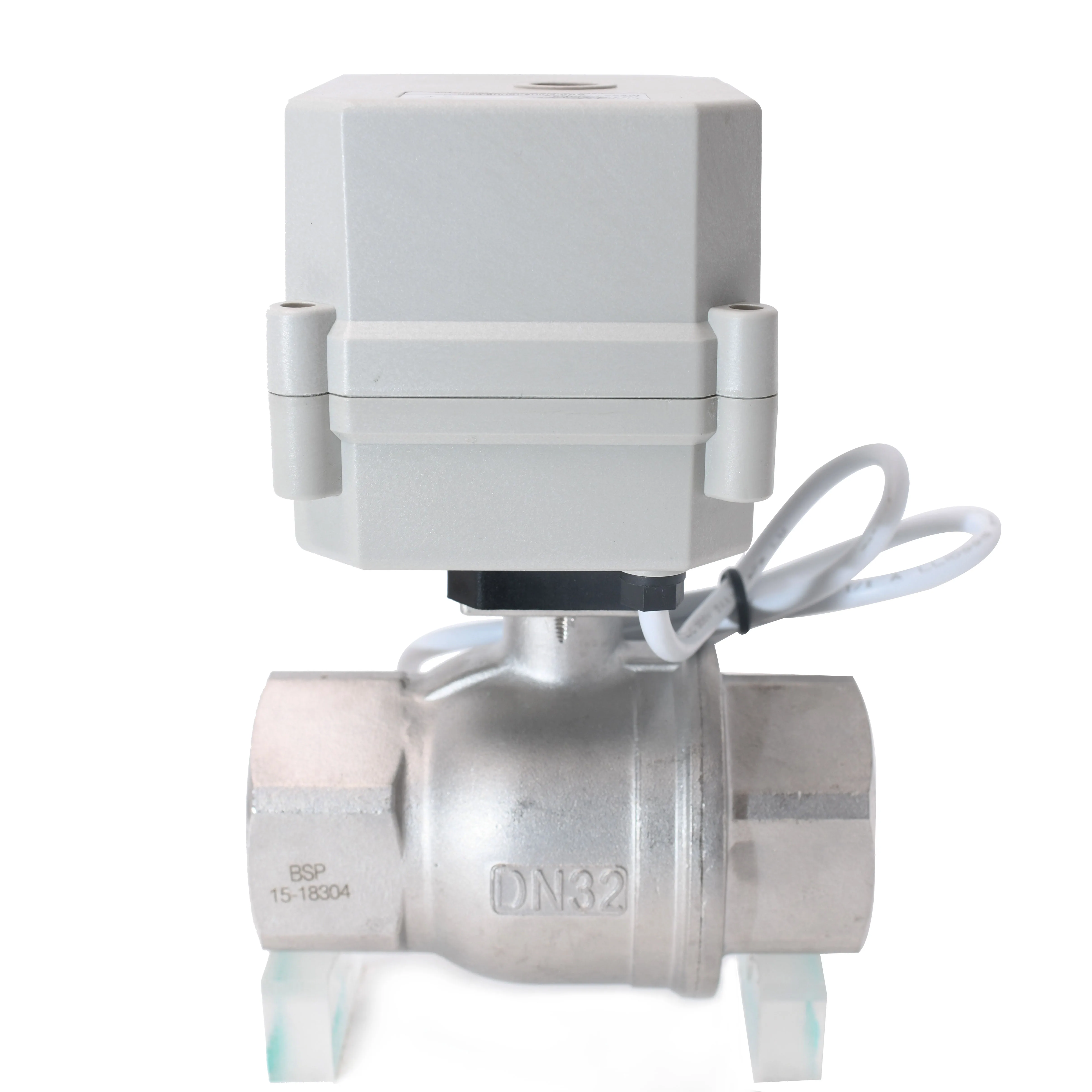 TONHE IP67 OEM 2 Way DN32 DN40 DN50 BSP CR303 3-wires Control DC24V SS304 Electric Motorized On/off Water Ball Valve