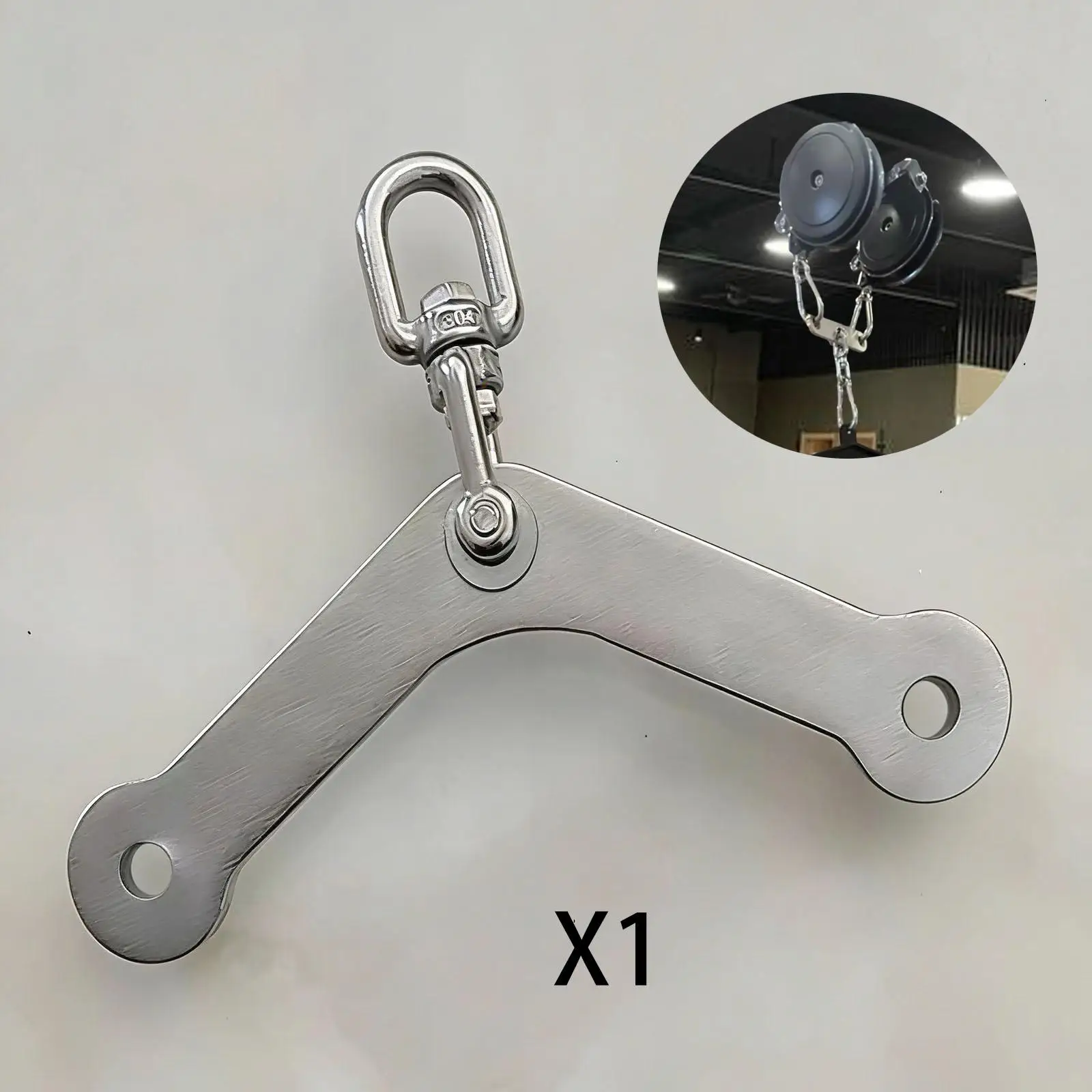 Cable Machine Attachment Silver Pull Conversion Plate Gym Pulley Accessory for Compact Home Gym Cable Exercises and Lifts