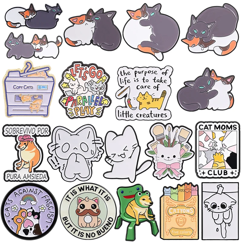 Embroidery Whale - 13-20 Pins Set Cats Dog Bee