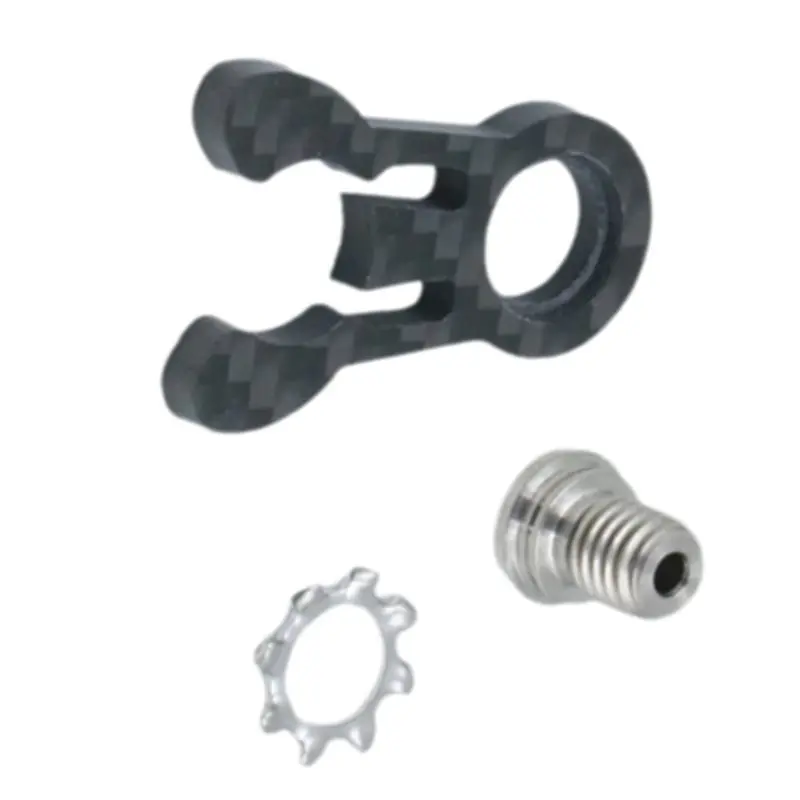 NALFI-Bicycle Carbon Fiber Catcher Tube Fixing Buckle+ TC4 Titanium Screws For Brompton Folding Bike Cycling Parts Crab Clamp He view 5