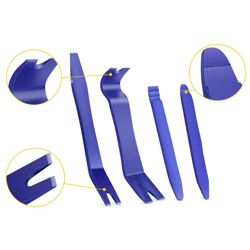 5PCS Auto Door Clip Panel Radio Trim Removal Tool Kits Plastic Car Dismantlers Interior Seesaw Conversion Repairing Car Tools