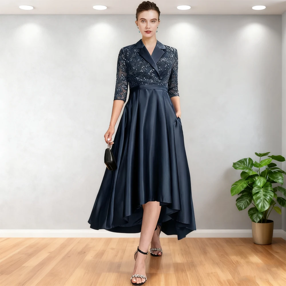 3/4 Sleeve Mother of the Bride Dresses 2025 Simple A-Line Wedding Guest Gowns Elegant Dress Women For Wedding Party