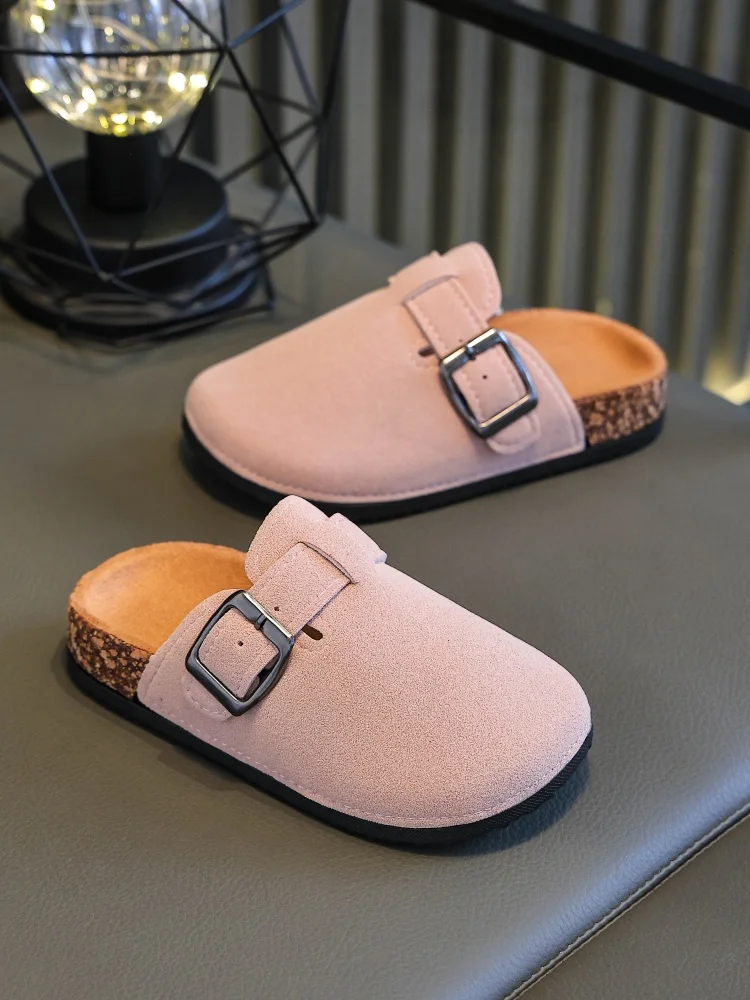 

Новинка 2025, модные и удобные тапочки с открытым носком для девочек, женская верхняя одежда, универсальные полупакетные тапочки