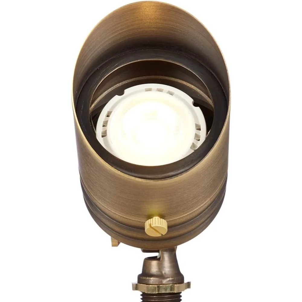 20 pack 12V Fat Boy Solid Brass outdoor Spotlights (bronze) with 5W 2700K warm white 400 lumens MR16