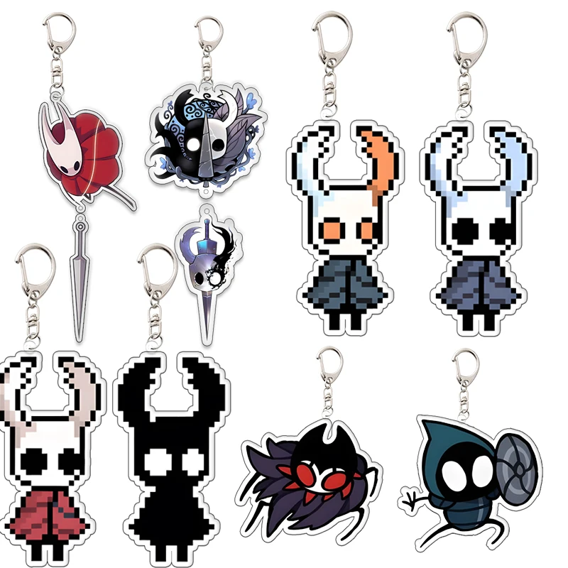 

Брелок Hollow Knight Silksong для творчества Kawaii, студенческий изысканный студенческий игровой персонаж, посылка, декор, аксессуары, кулон