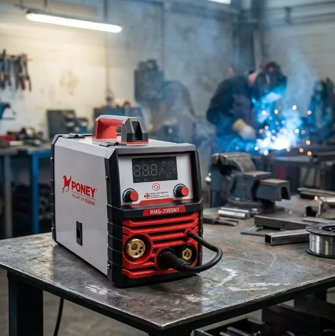 Single Pulse MIG200SNY Portable Synergic  Inverter MIG Welding Machine 220V 60% Duty Cycle for Stainless/Aluminum 0.8/1.0mm Wire