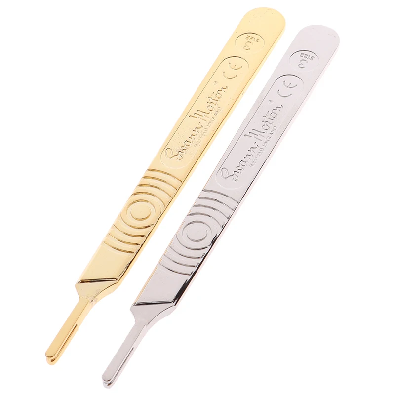 1pcs Scalpel Handle Fits Blade Stainless Steel Surgical Hilt / Plastic Surgical Hilt Engraving Hand Tools Surgical Blade