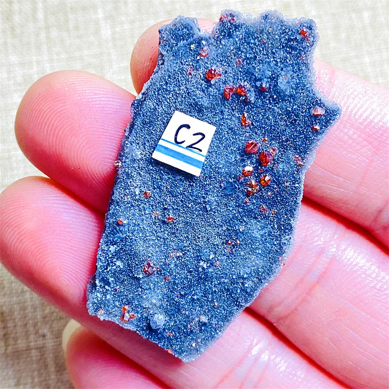 Natural Ruby Garnet Black Crystal Cluster Chalcopyrite Symbiote Chakra Energy Healing Home Ornament Gift