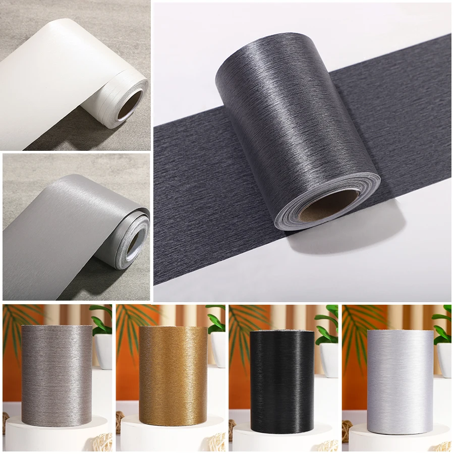 Waterproof self-adhesive skirting line, door frame edge wrapping, color change, window frame, metal aluminum alloy sticker, ugly