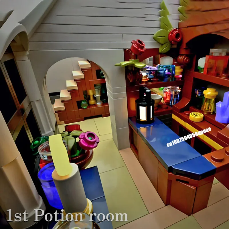 

New 2129Pcs Moc European Medieval Street View Amethyst Potion Shop Model Building Blocks Diy Creative Ideas Kids Toys Gifts