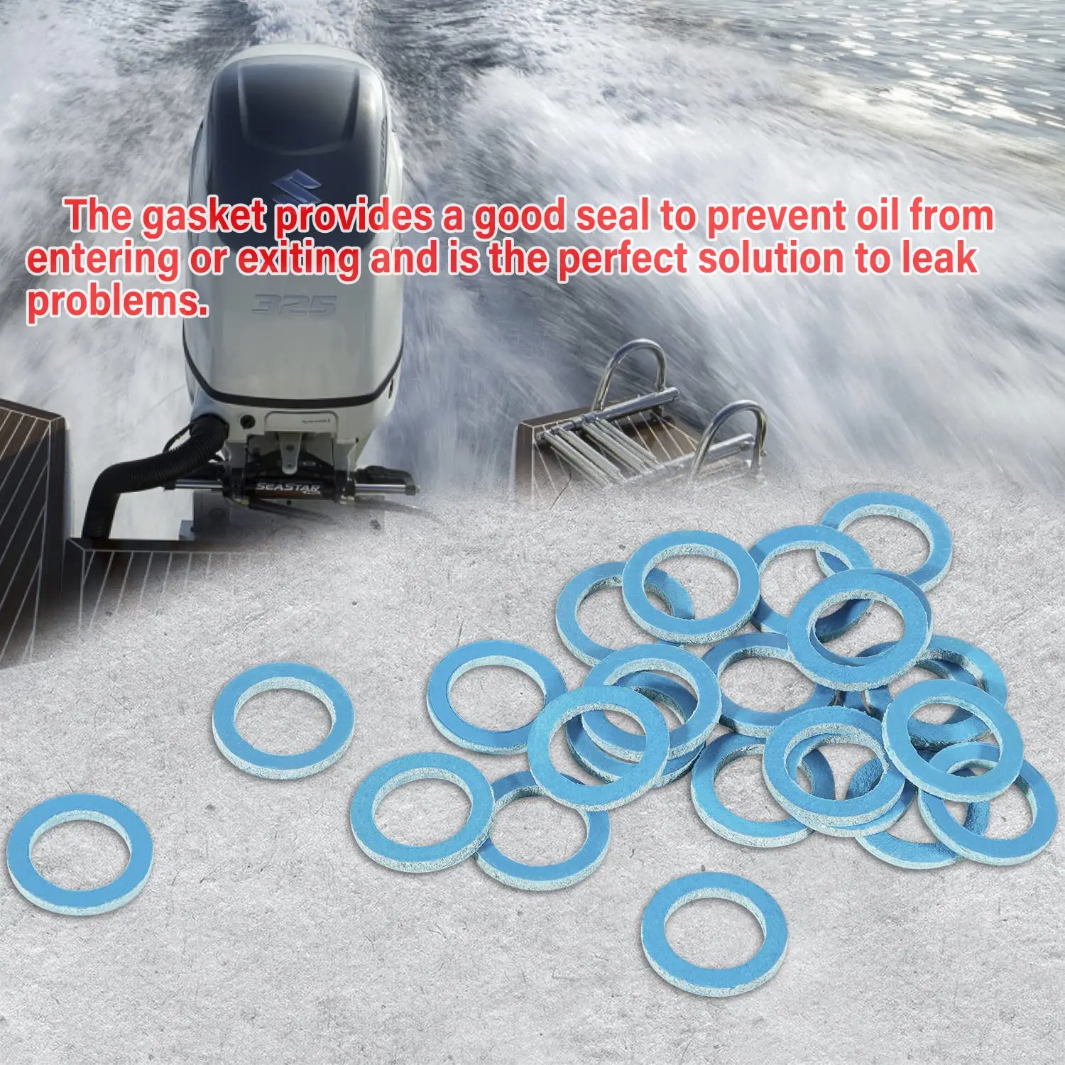 12pcs Drain Screw Gasket Marine for Mercury Marine,Outboard Engine Lower Unit Drain Plug Gaskets 12-19183-3 12-19183Q02 18-2244
