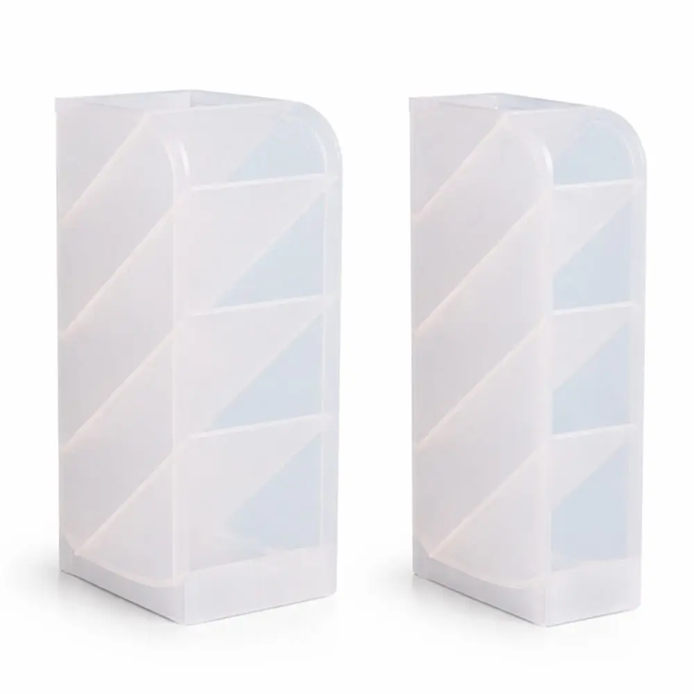 Multi-size Plastic Pen Holder Large Capacity Oblique Insertion Type Pen Container Desktop Organizer Pen Bucket Home Office