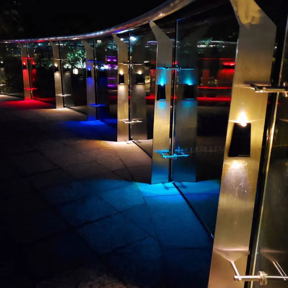 

2 шт. солнечных настенных светильников, светодиодные, водонепроницаемые, для сада, забора, лестницы, дверного проема, IP65, защита от дождя, для улицы