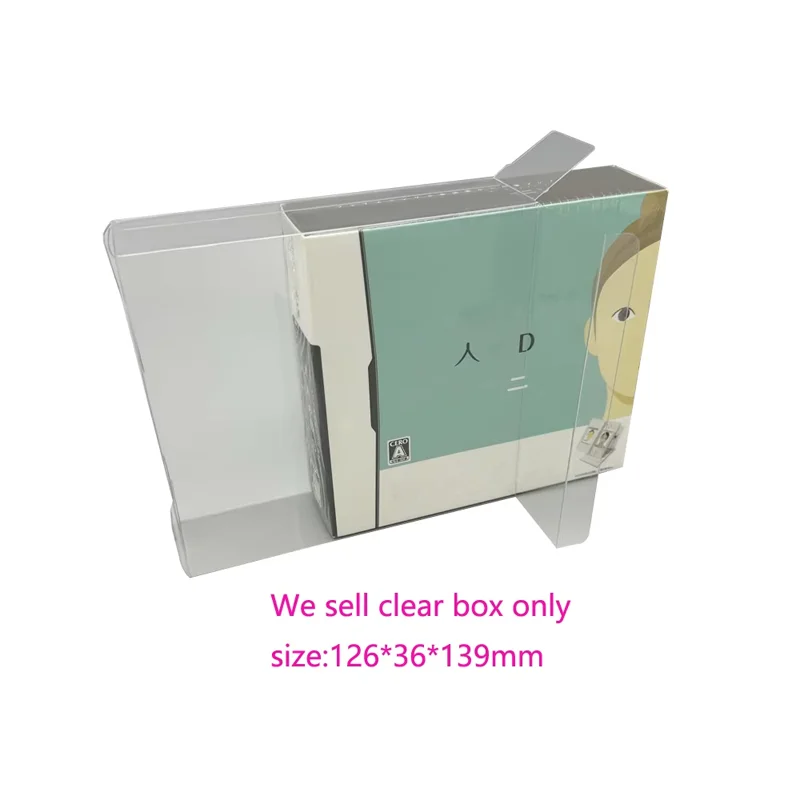 Caja transparente de PET para NDS para Otona no DS Kao Training JP colección de edición limitada almacenamiento de exhibición caja protectora transparente