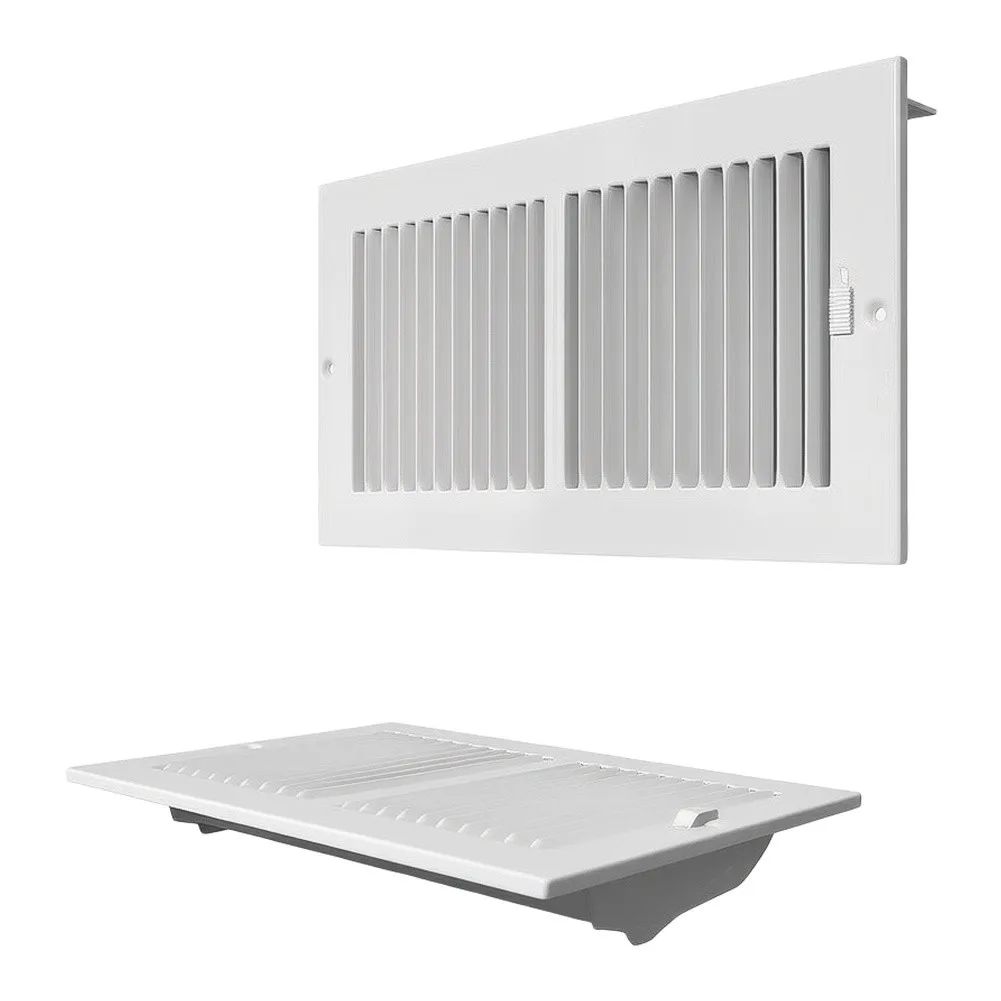 Blinds Vent Cover in Iron with 2-Way Air Direction - 35x19.7cm Size for HVAC Systems on For Walls and Ceilings