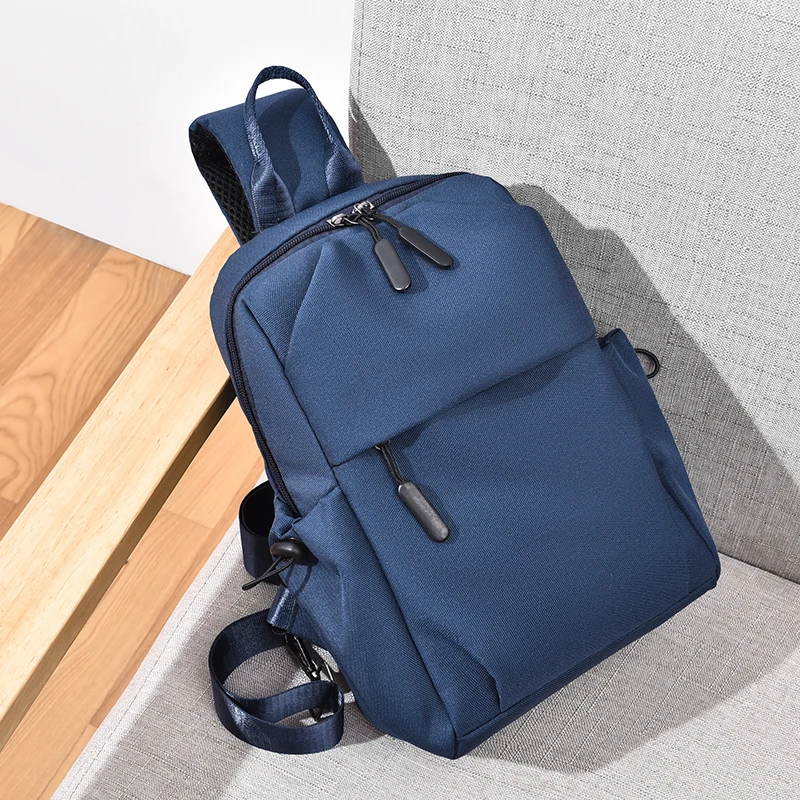 Simple sports diagonal cross bag, solid color casual daily versatile chest bag, Japanese style trendy wear-resistant chest bag