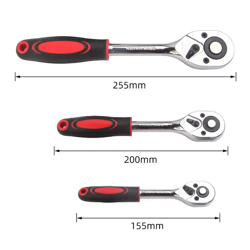 2Pcs/lot Fast Ratchet Wrench 1/2 3/8 1/4 Big Fly Small Fly Fly two-way Socket Wrench Auto Repair Hardware Tools