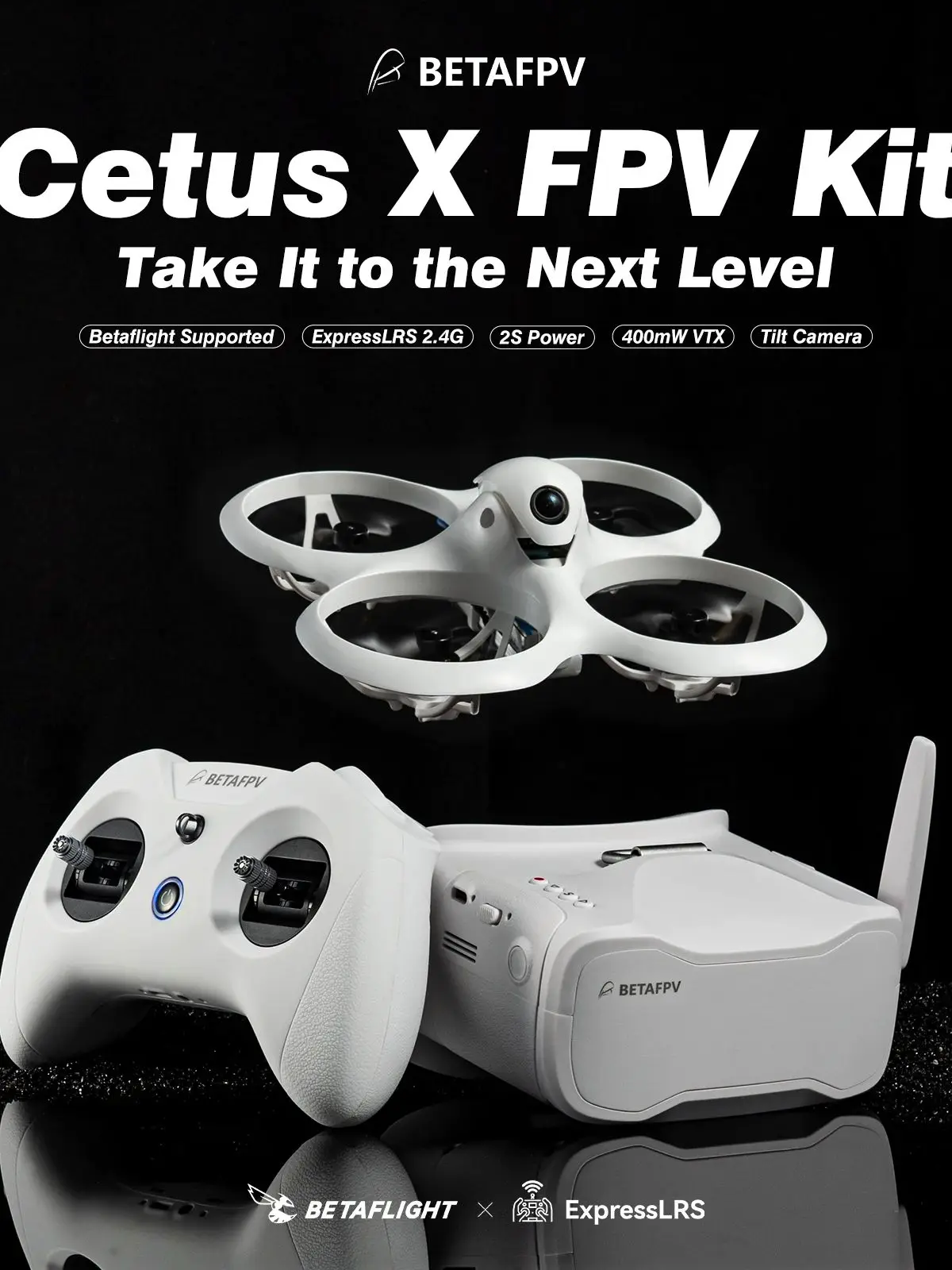 BETAFPV Cetus X FPV Kit Racing Drone 3-radiozender VR03 FPV-bril C04 RC Quadcopter Mini Drone-speelgoed als geschenk - afbeelding 2