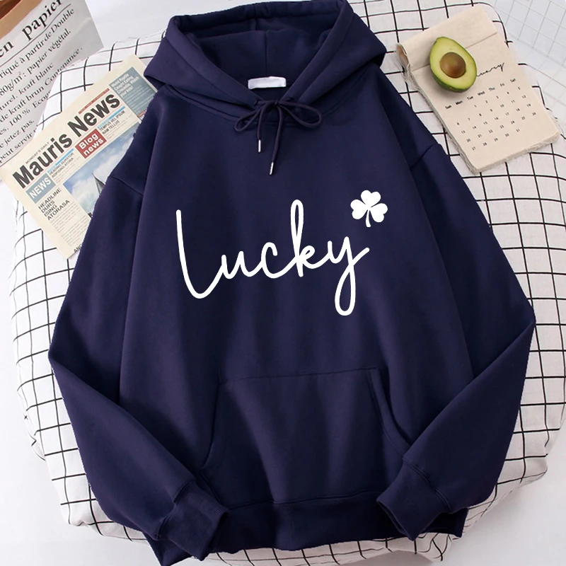 

Женские толстовки с карманами-кенгуру и буквенным принтом Luckey, пуловеры, винтажные толстовки с цветочным принтом, осенне-зимняя одежда с капюшоном Y2k с графикой