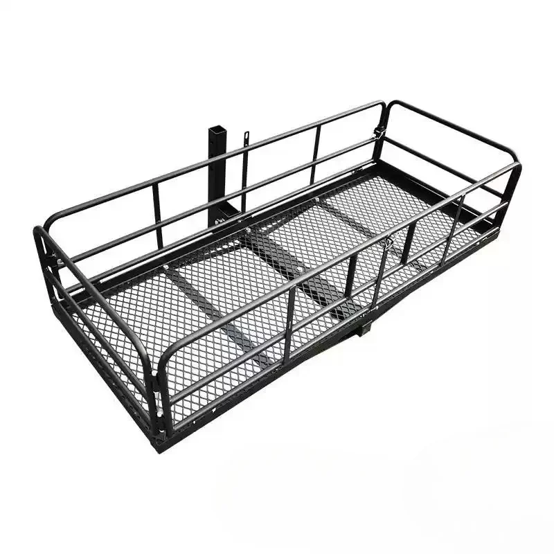 1pcs Heavy Duty Hitch Mount Cargo Carrier Folding  Rack Rear Luggage Fits