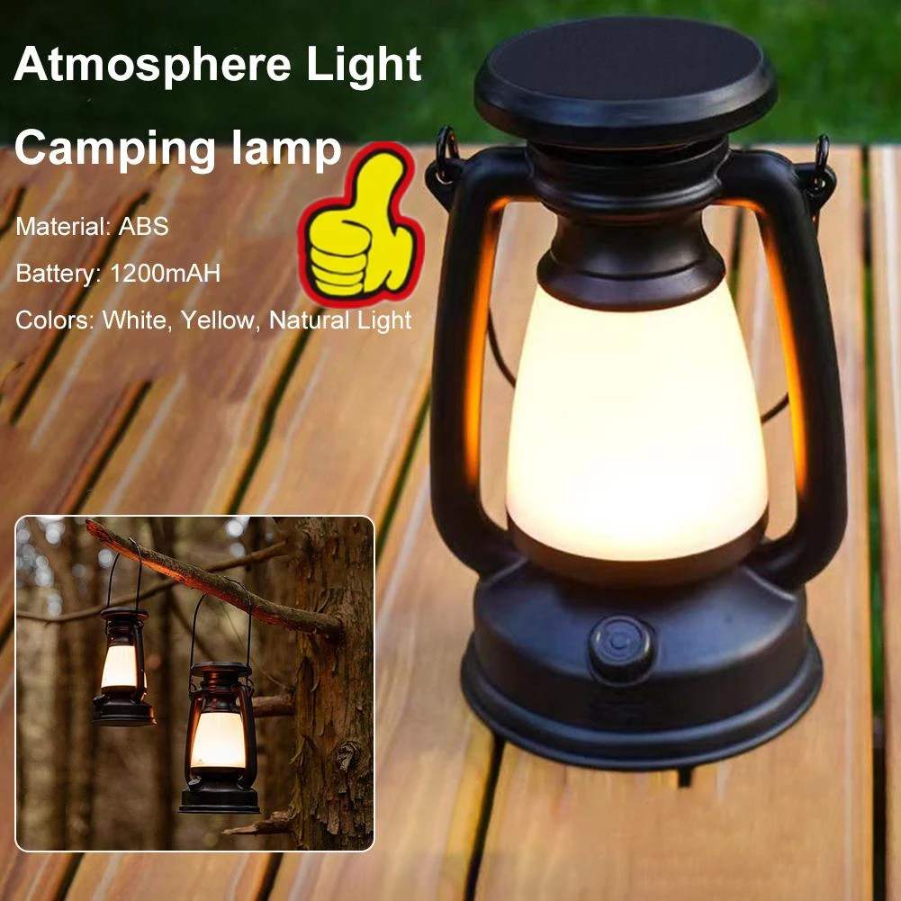 NEWCharging Decoration Atmosphere Light Retro Horse Light Led Desk Lamp Outdoor Camping Bar Light Table Light Lantern Home Decor