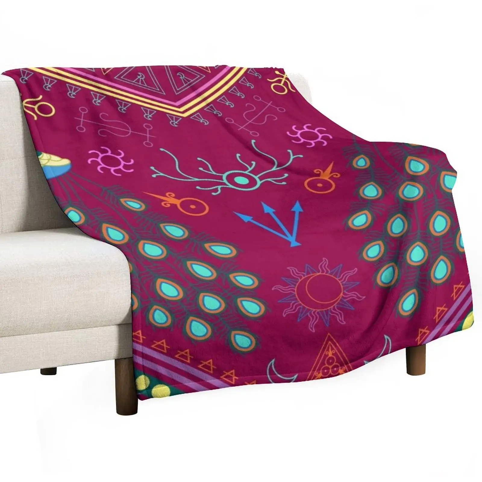 

Mollymauk Tealeaf Inspired Print Throw Blanket Hairy Decorative Throw Single Kid'S Blankets
