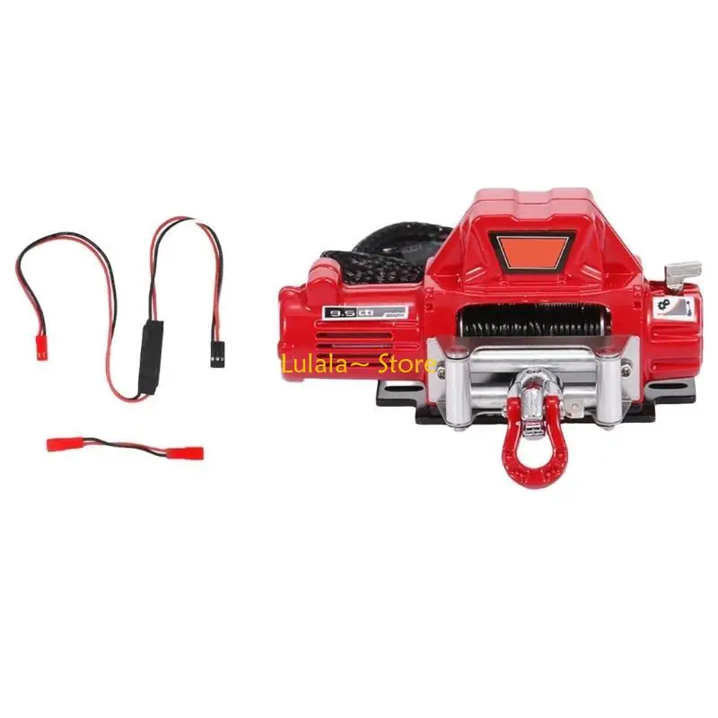 Y4QA Remote Control Automatic Winch and Control Wire Winch Rescued Set 1:10 Modification Kits for Toy 4x4WD Crawler