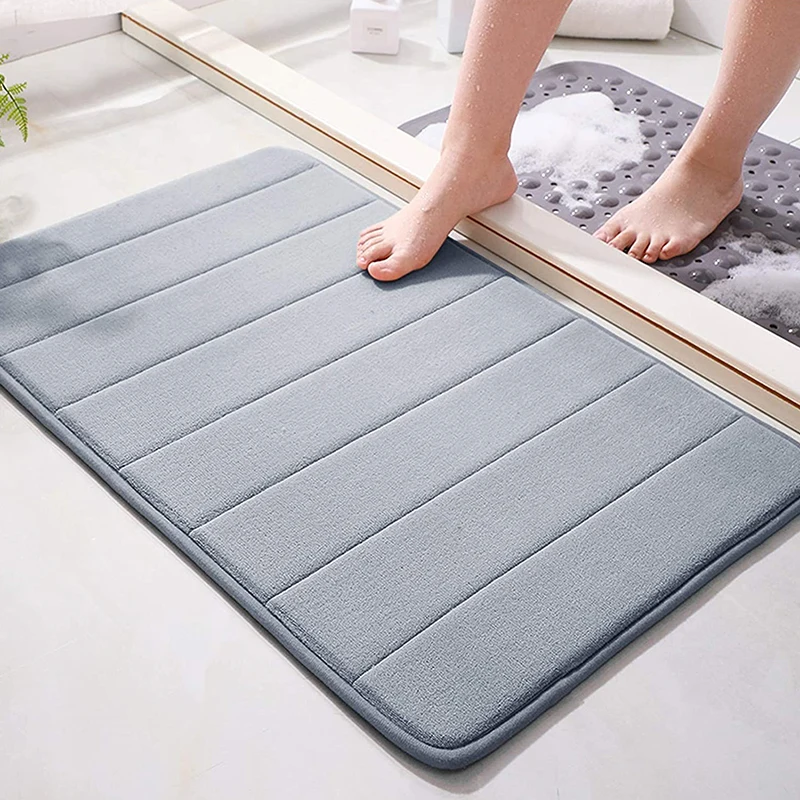 60x40cm Home Bath Mat Super Absorbent Bathroom Carpets Rugs Soft Memory Foam Floor Bedroom Toilet Floor Shower Rug Decor