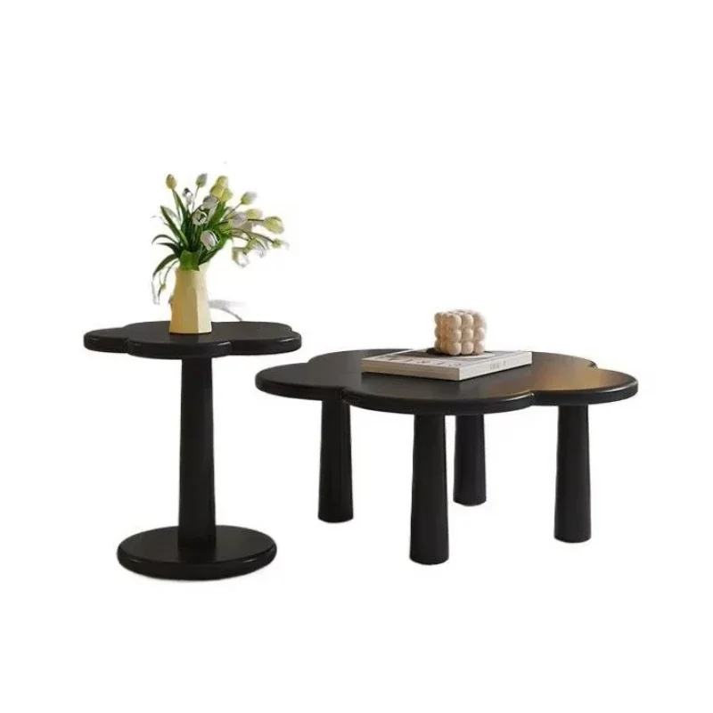 

Solid wood side table creative design with coffee table sofa living room set luxury home furniture